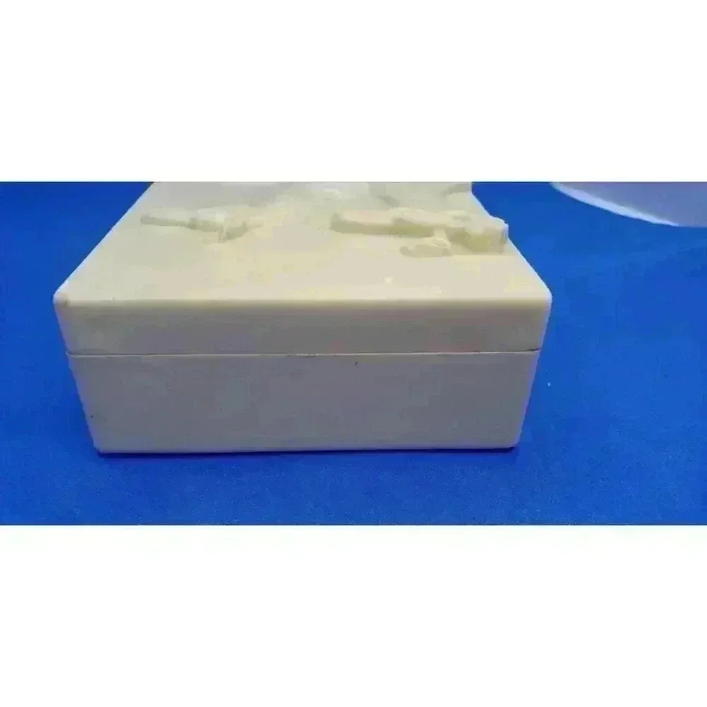 Vintage Celluloid Jewelry Trinket Box Art Deco 30s High Relief Deer Men Gift